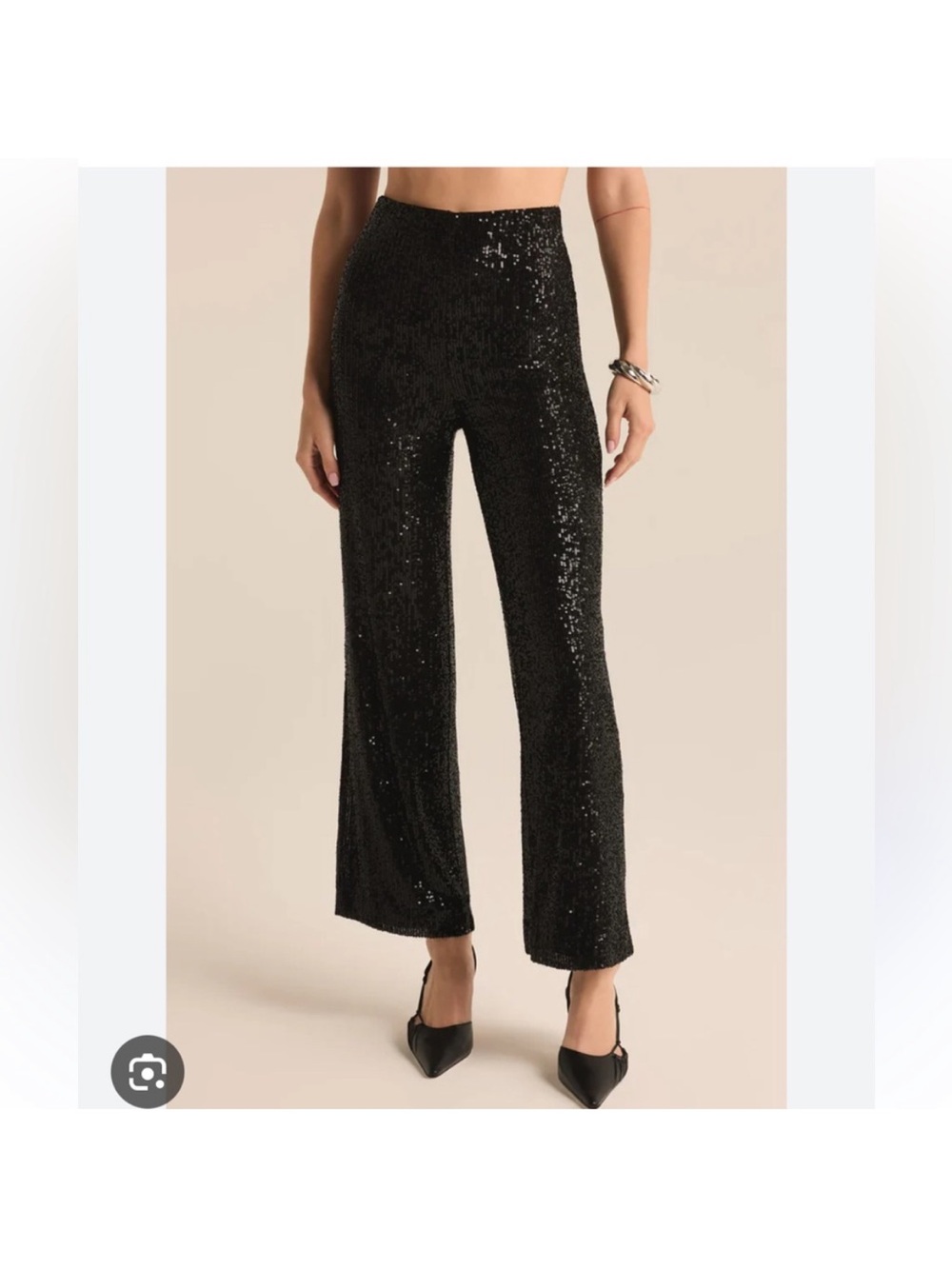 NEW Z SUPPLY skylar sequin pant in black
